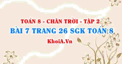 Bài 7 trang 26 Toán 8 Chân trời sáng tạo Tập 2